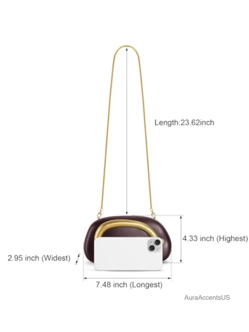 Formal PU Leather/Marble Acrylic Clutch with Chain Evening Bag Trendy Metal